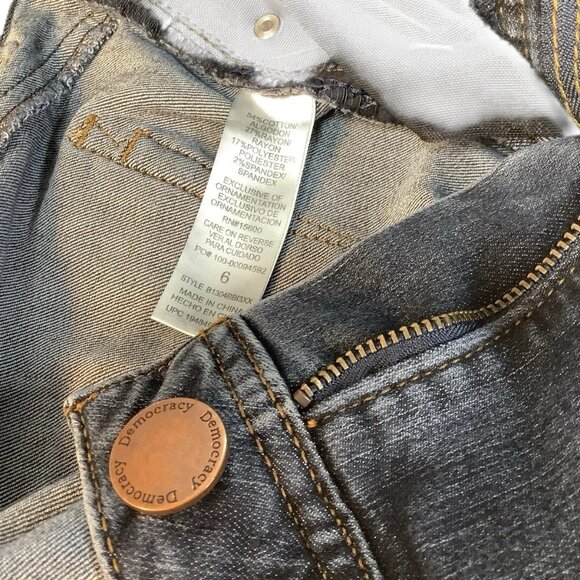 Democracy Ab Technology Jeans Womens Size 6 Blue Skinny Ankle Stretch Mid-Rise - Picture 7 of 10